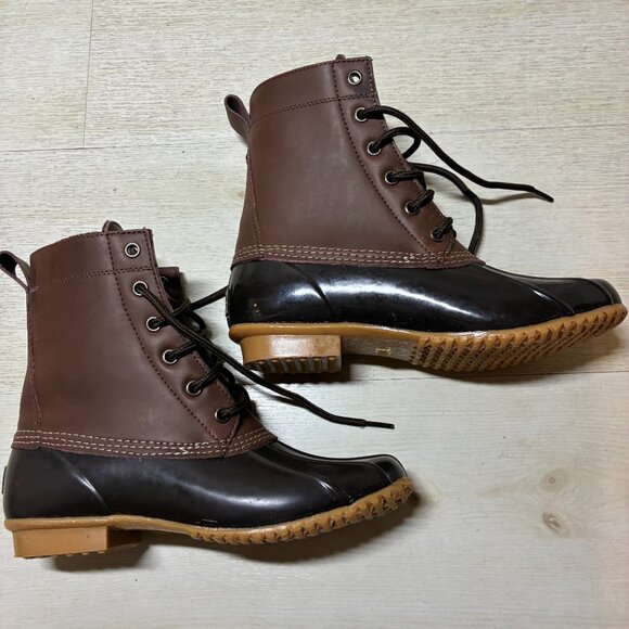 G.H. Bass & Co. Harlequin Women's F16 Duck Boots Size 8 Medium - Picture 2 of 7